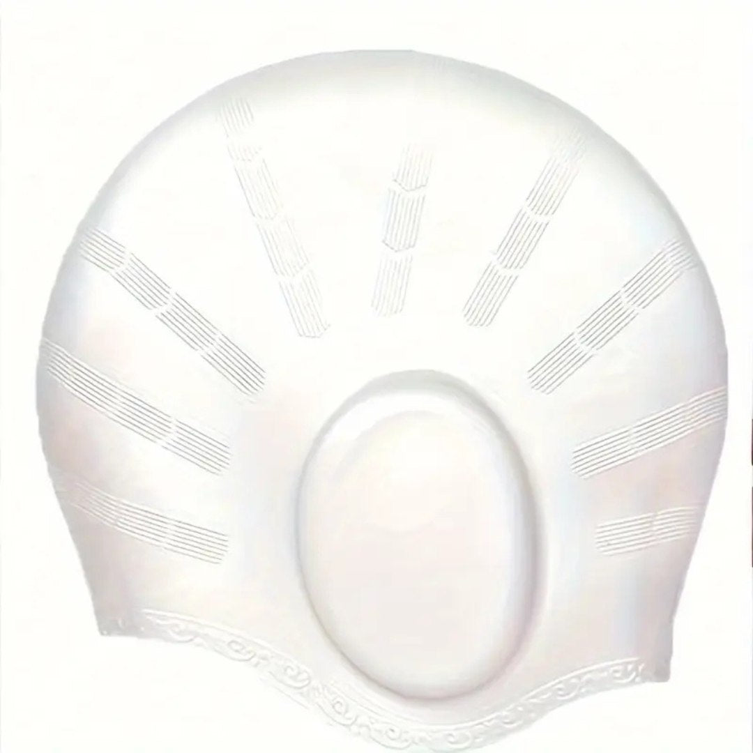 Skanto | Silicone Swim Cap with Ear Protection for Long Hair