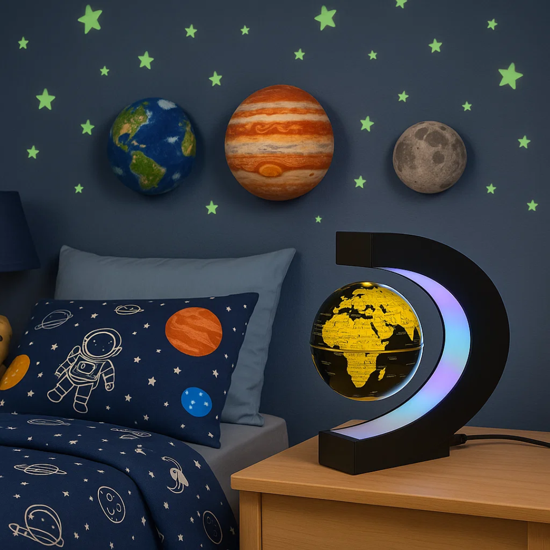 AstroGlobe LED World Globe – Levitating Globe Lamp with Magnetic Suspension
