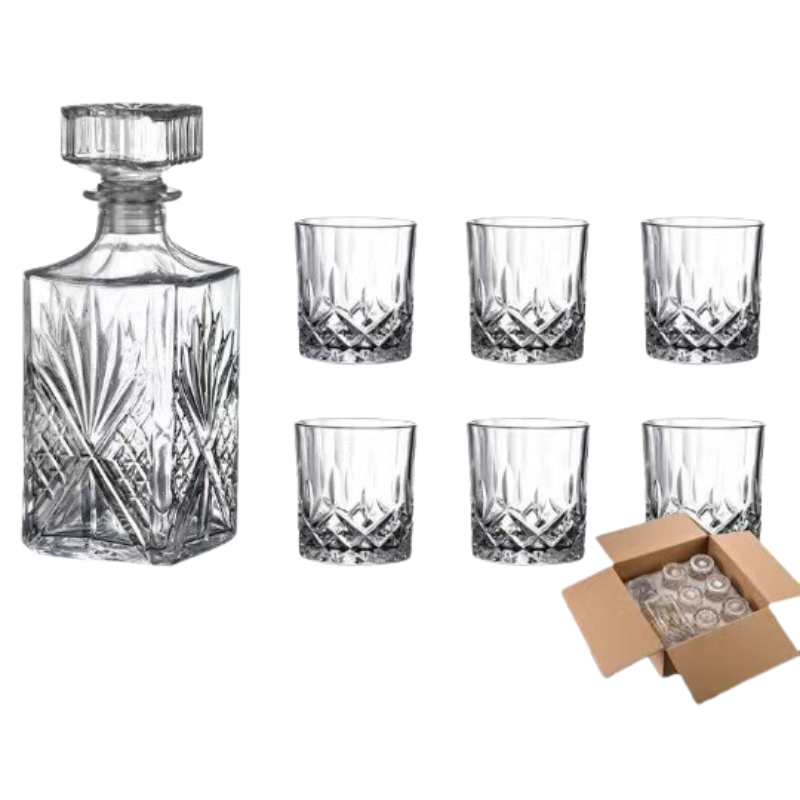 Skanto | RoyalPour - 7-Piece Whiskey Decanter Gift Set