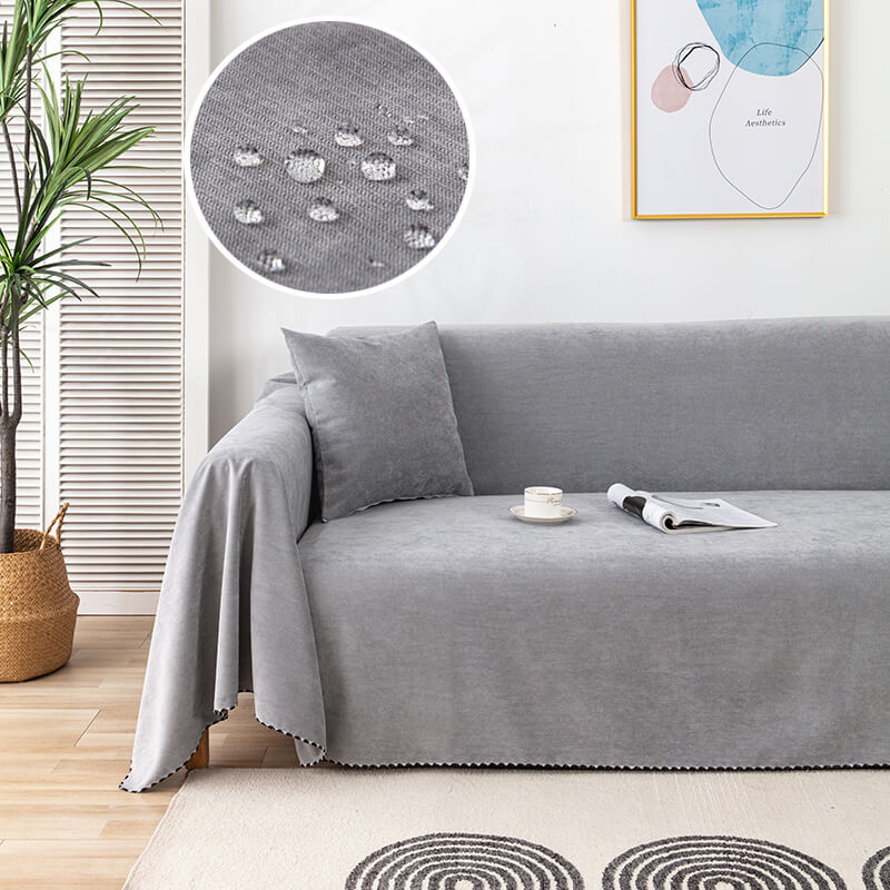 Premium Waterproof Sofa Throw Blanket Covers with Jacquard Edge