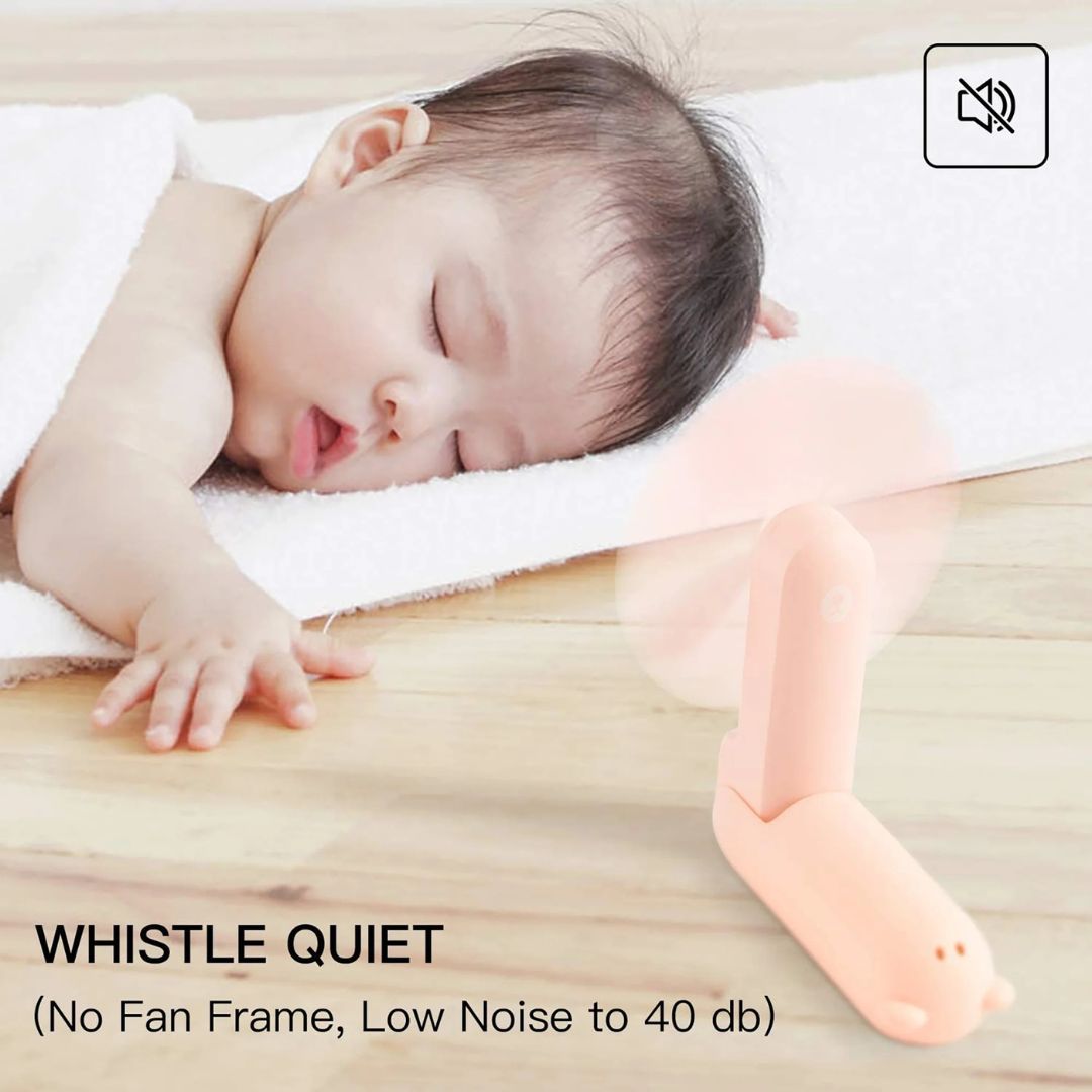3 In 1 Handheld Mini Ventilator | USB Rechargeable, Foldable Design & Ideal for Travel, Camping and Outdoor Activities | Karnz