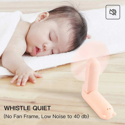 3 In 1 Handheld Mini Ventilator | USB Rechargeable, Foldable Design & Ideal for Travel, Camping and Outdoor Activities | Karnz