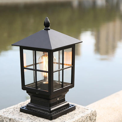 European Outdoor Pillar Light, Waterproof, Rustproof, Terrace Lamp with Single Light Source