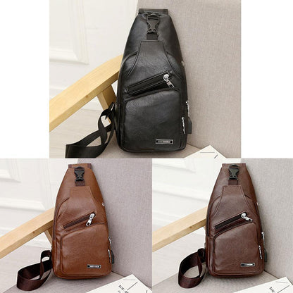Shoulder bag crossbody bag for men with USB charging port | Bowlift