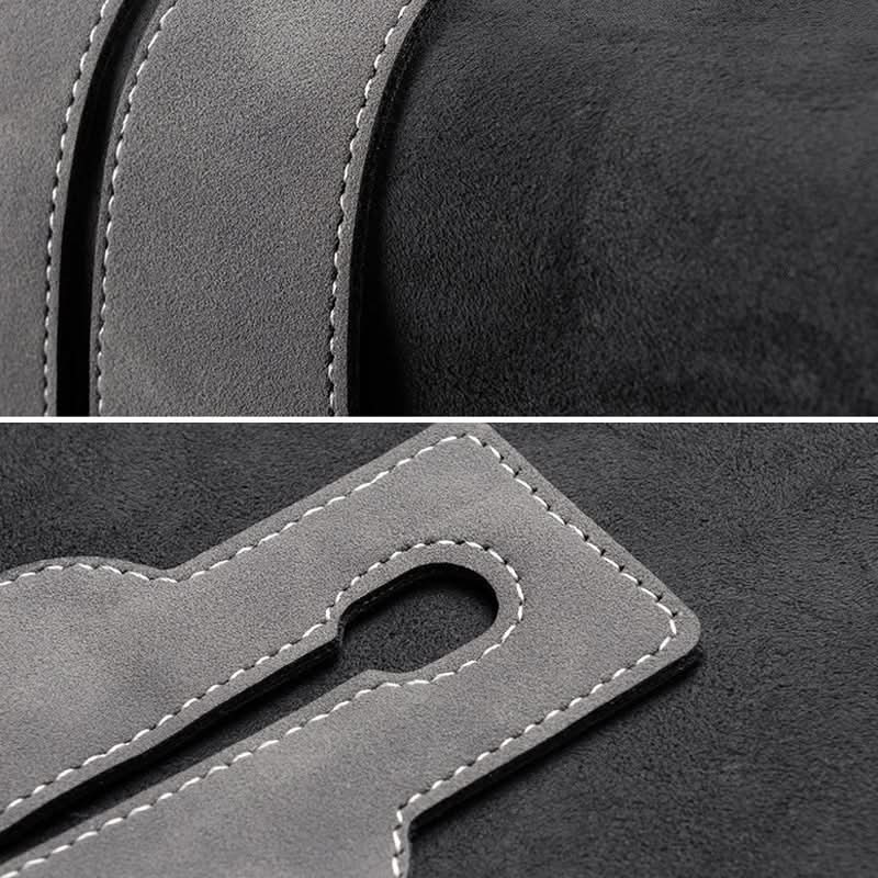 BowLift | Car Seat Back Double Hook with Phone Holder – PU Leather Organizer