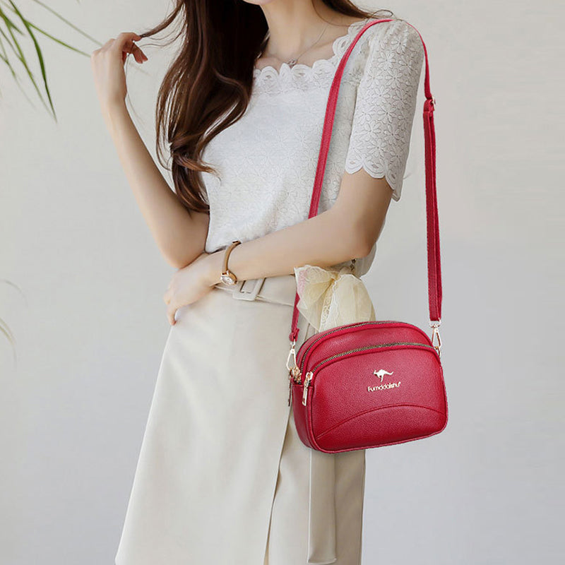 BowLift | Soft Leather Multi-Pocket Shoulder Bag