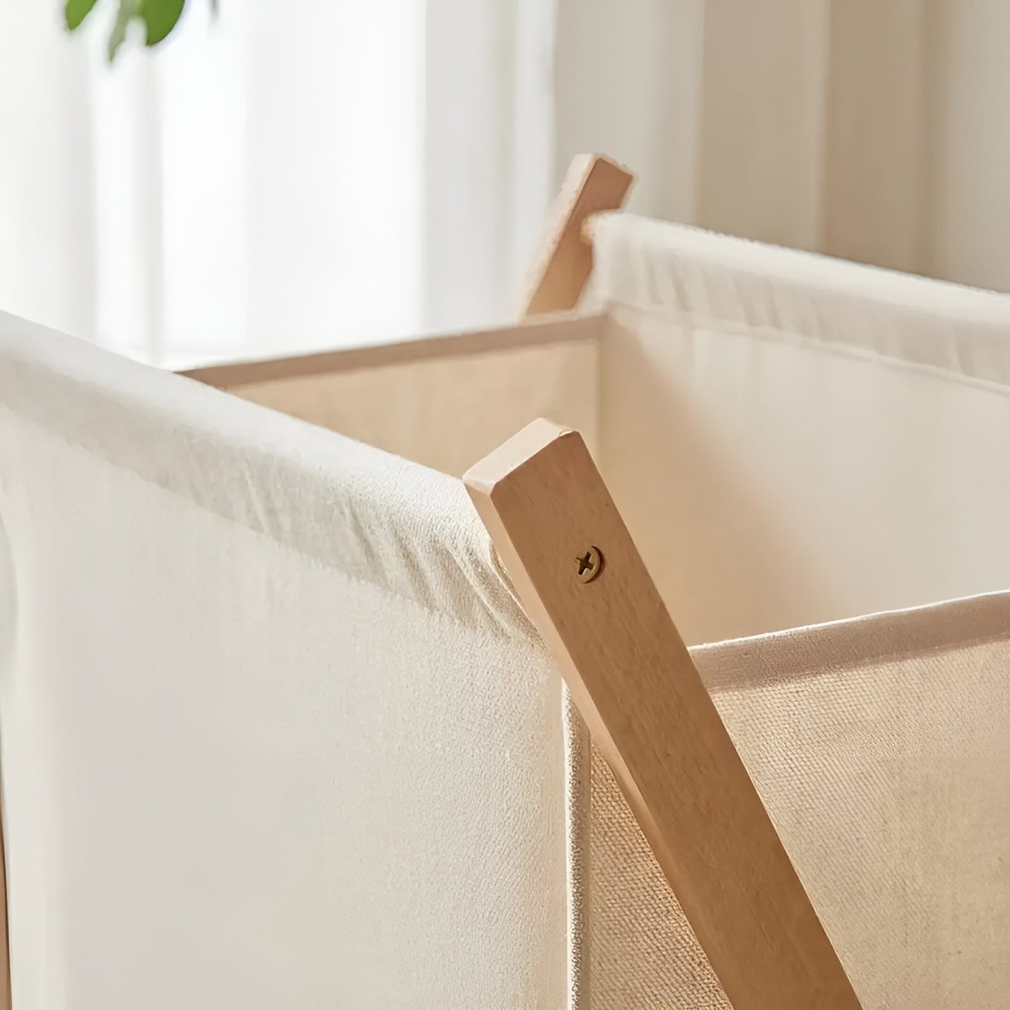 Foldable wooden laundry basket – Robust wooden design | Decorative and functional | Karnz