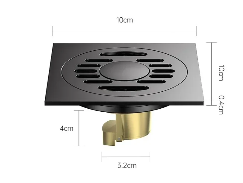 AquaShield Square Stainless Steel Floor Drain Karnz