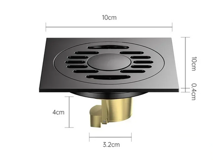 AquaShield Square Stainless Steel Floor Drain Karnz