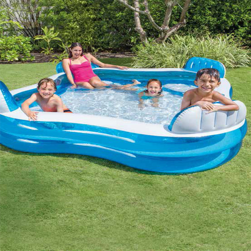 Women's Inflatable Lounge Pool with Integrated Lounge Areas Skanto