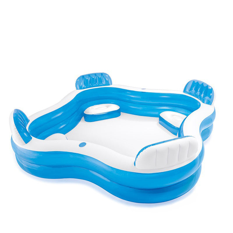 Women's Inflatable Lounge Pool with Integrated Lounge Areas Skanto