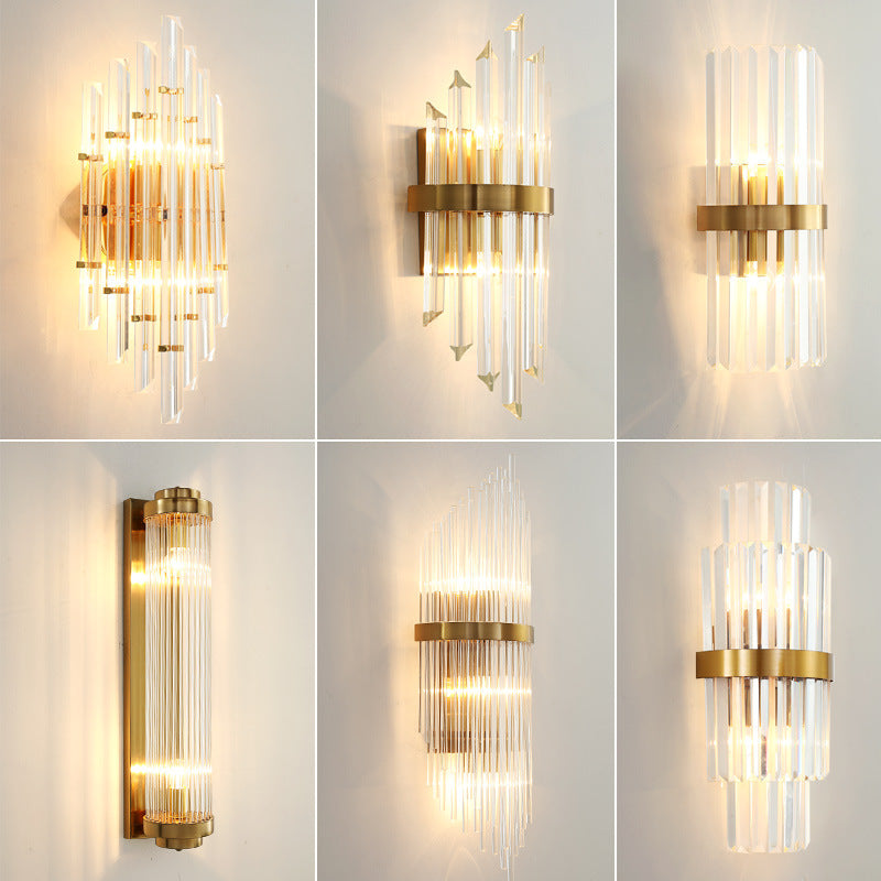Elegant Crystal Wall Sconce with Artful Design