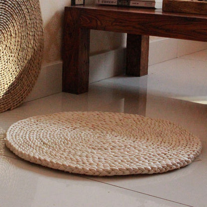 Handcrafted Braided Seat Cushion Acalora