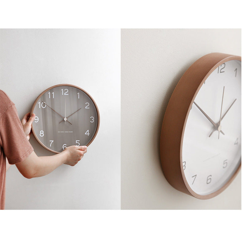 Minimalist Wooden Wall Clock - Silent Analog Clock Made of Solid Wood for Living Room and Bedroom | Bowlift