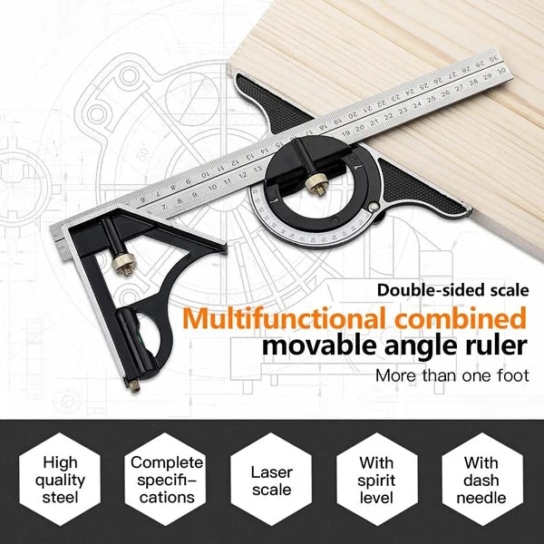 Multifunctional Combination Protractor Set, make your work more efficient! 💼🏃‍♂️