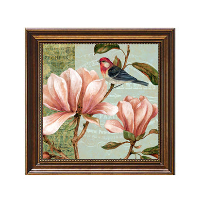 Vintage Flower-stitched Artwork