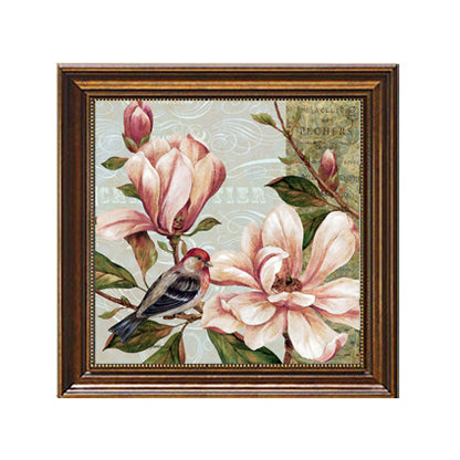 Vintage Flower-stitched Artwork