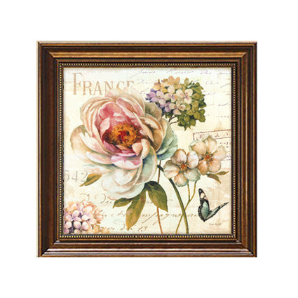 Vintage Flower-stitched Artwork