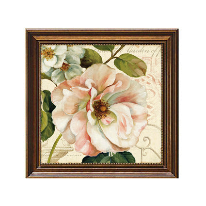 Vintage Flower-stitched Artwork