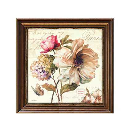 Vintage Flower-stitched Artwork