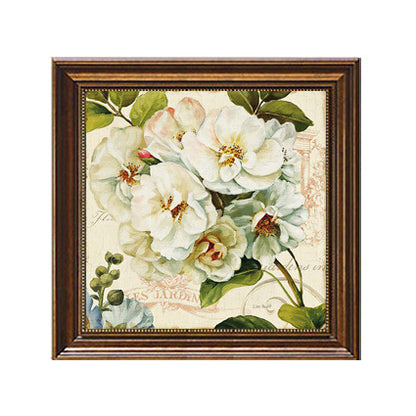 Vintage Flower-stitched Artwork