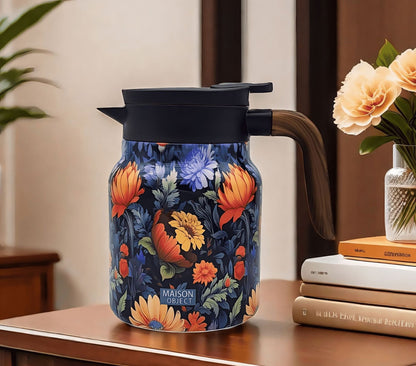 Skanto | Vintage Floral Pattern Teapot – Built-in Infuser