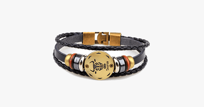 BowLift | Zodiac Bracelet - Gallstone Leather Bracelet - Available for all zodiac signs