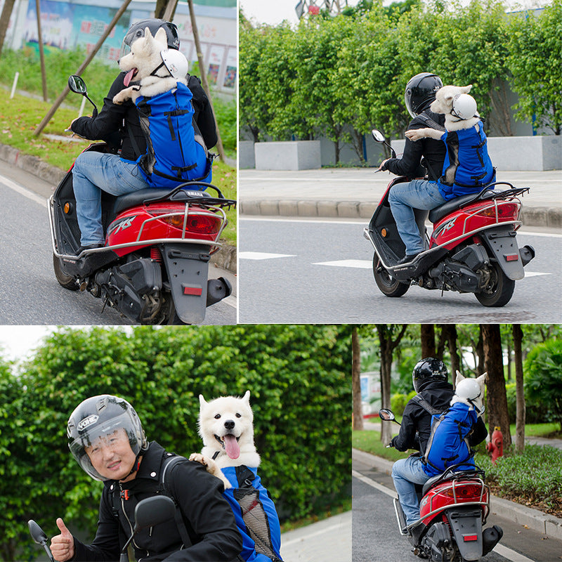 Dog Carrier Backpack with Safety Strap and Storage Pockets for 1–25 kg Dogs