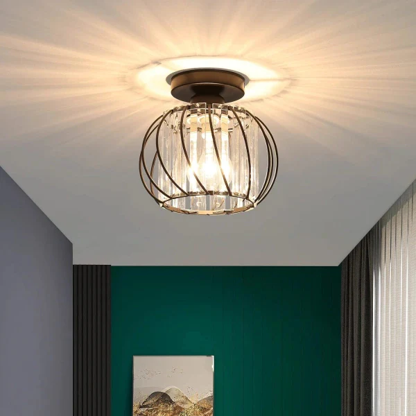 BowLift | Pendant Light Black Glass Globe Ceiling Fixture
