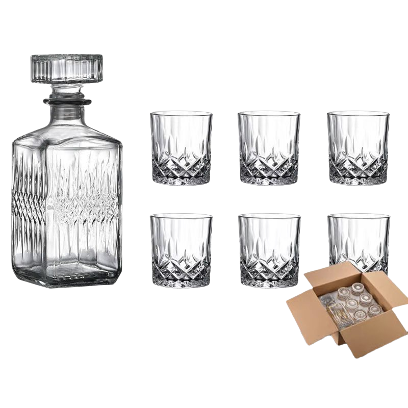 Skanto | RoyalPour - 7-Piece Whiskey Decanter Gift Set