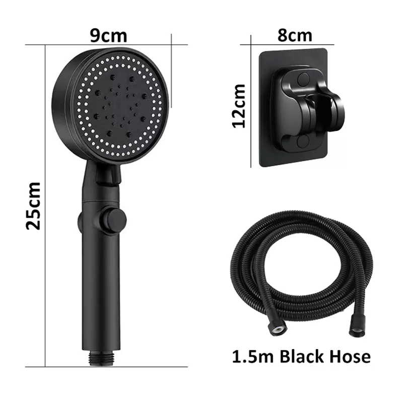 FlowControl Shower Head with 5 Settings and Push Button | Skanto