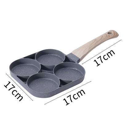Skanto | Four-Hole Egg Pan, Breakfast Omelette Household Frying Pan Non-Stick Pan