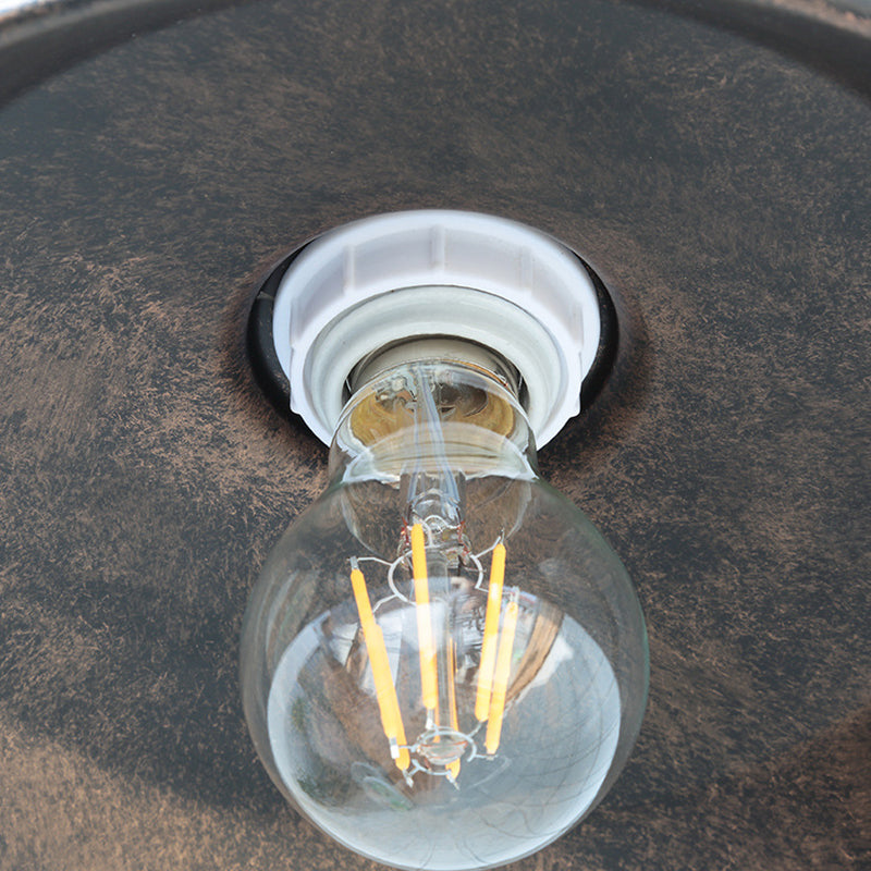 Skanto | Traditional Vintage Iron Round Shade 1-Light Wall Lamp For Dining Room
