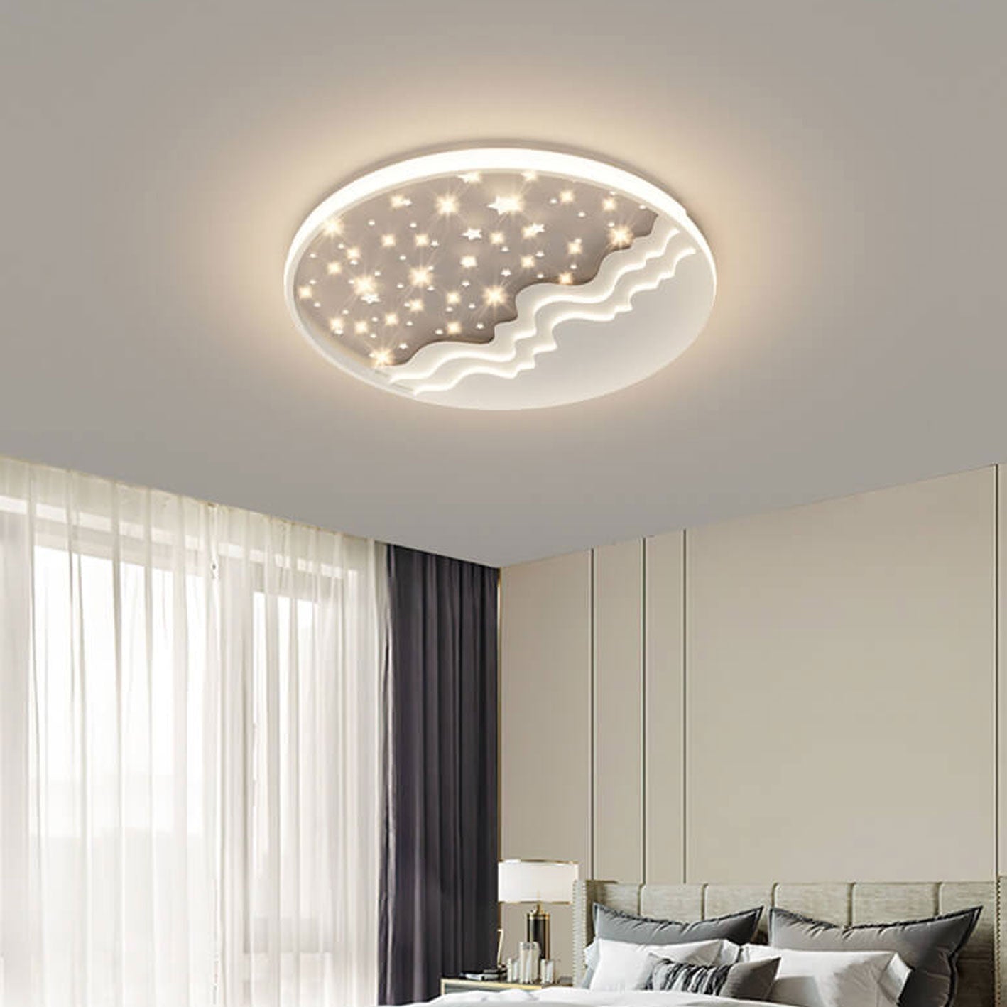 Frendorf | LunaAura LED ceiling light | Heavenly moon-star design