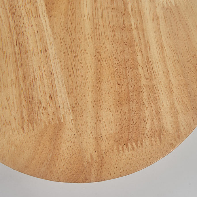 Skanto | Modern Minimalist Round Irregular Oval Wood LED Wall Lamp for Living Room