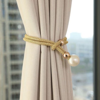 BowLift | Lustrous Pearl Curtain Tie Back | 2 Pcs Set