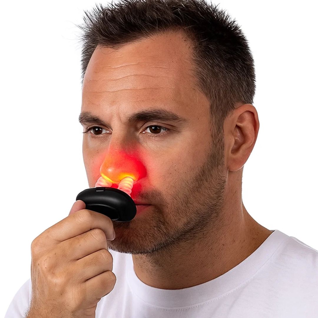 Nasorelief | Nasal Red Light Therapy Device – Fast Congestion Relief – Flexible Silicone Nasal Tubes – Pollen Allergy Sufferers Skanto