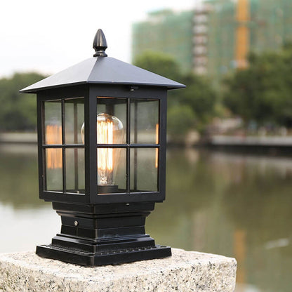 European Outdoor Pillar Light, Waterproof, Rustproof, Terrace Lamp with Single Light Source