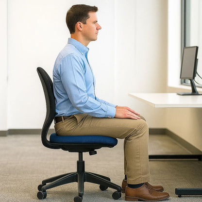SitRelief | Donut Seat Cushion – Tailbone & Hemorrhoid Relief – Memory Foam – Washable Cover – Office, Travel, Postpartum Use Skanto