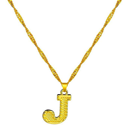 Skanto | 18K Gold Plated Initial Letter Necklace
