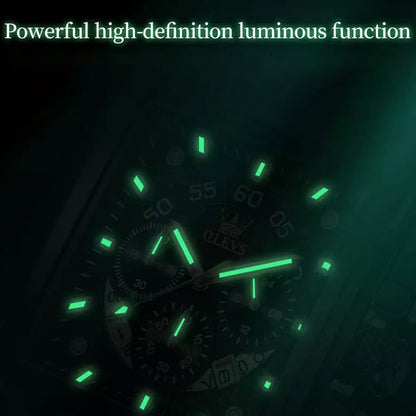 Olevs® Luminous Luxury Square Business Automatic Mechanical Watch | Bowlift