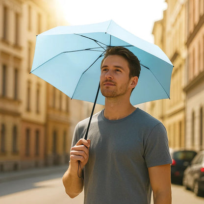 UrbanBrolly | Mini foldable umbrella UV – Sun protection UPF 50+ – Water-repellent – Lightweight and pocket-friendly for travel use Karnz