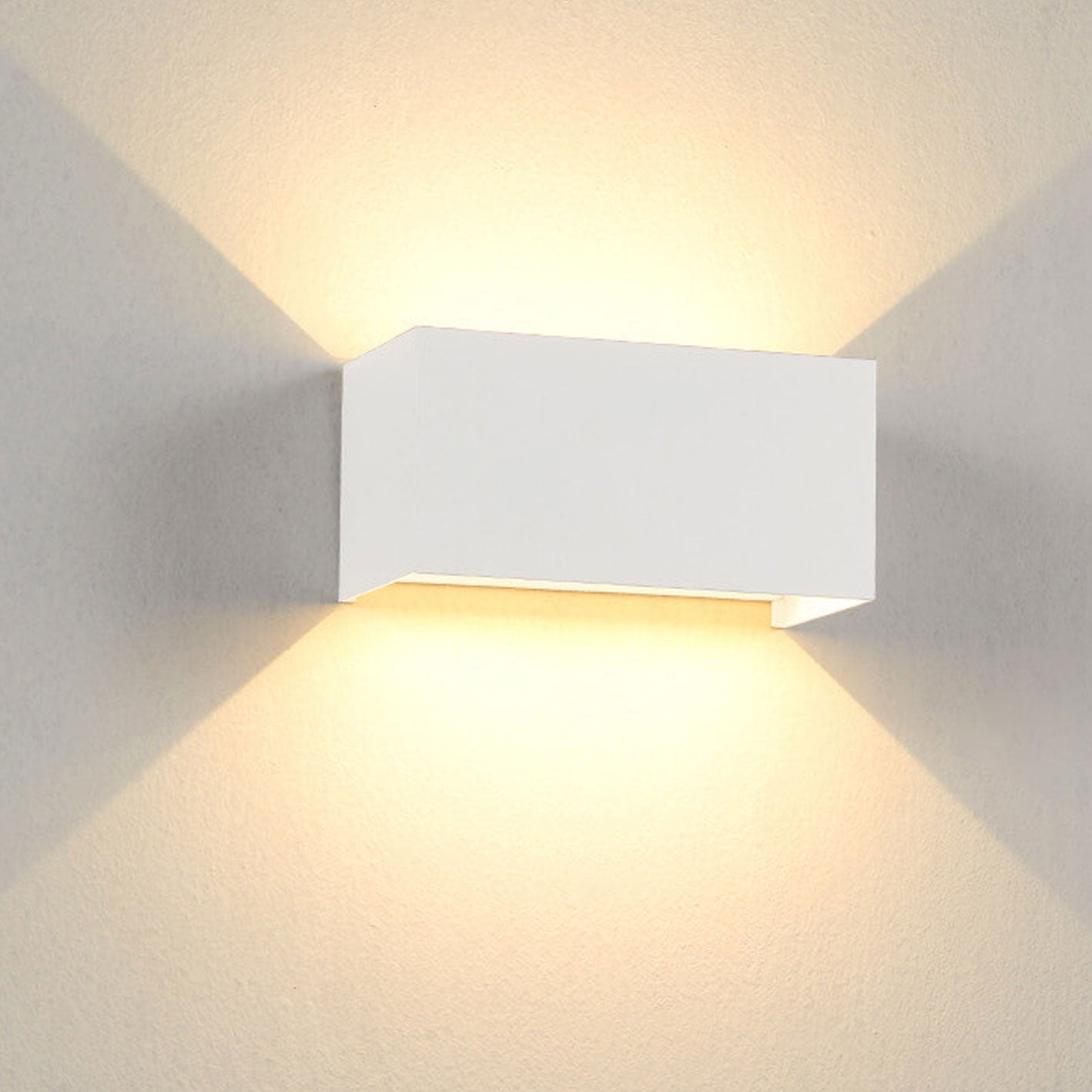 Modern Outdoor Waterproof Rectangular LED Up and Down Illuminated Outdoor Wall Sconce Lamp | Kalsten