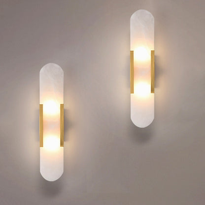 Elegant Alabaster Wall Sconce Light Fixture