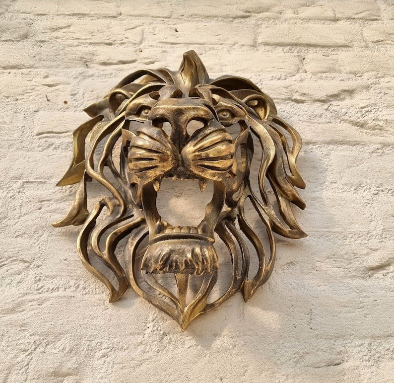 Rare Find – Large Lion Head Wall Sculpture