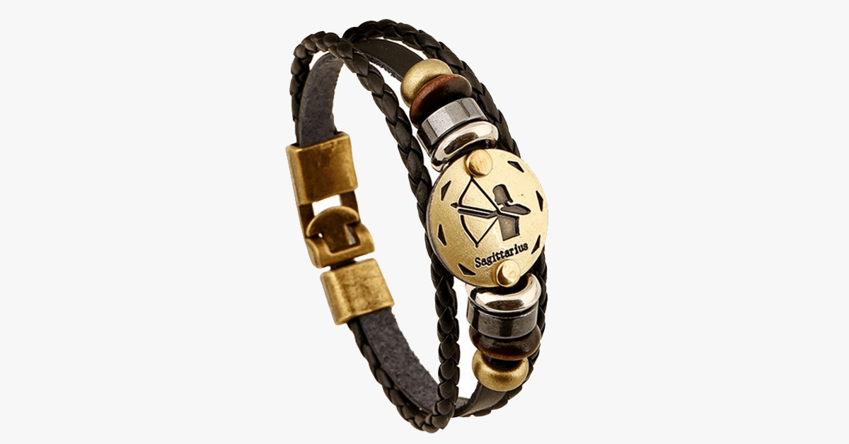 BowLift | Zodiac Bracelet - Gallstone Leather Bracelet - Available for all zodiac signs