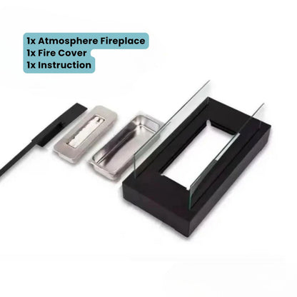 Skanto | Bioethanol Tabletop Fireplace – With Safety Glass, Indoor & Outdoor