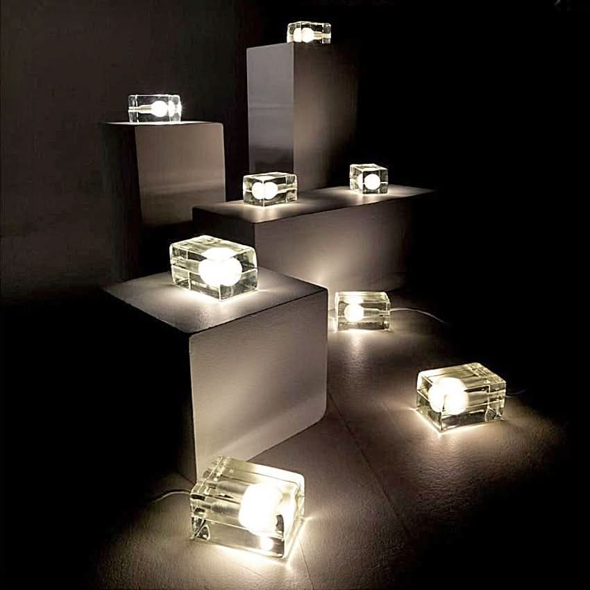 BowLift | Glass Block Table Lamp with G9 Socket