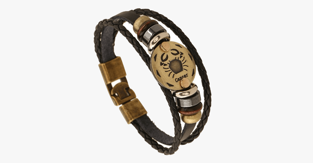 BowLift | Zodiac Bracelet - Gallstone Leather Bracelet - Available for all zodiac signs