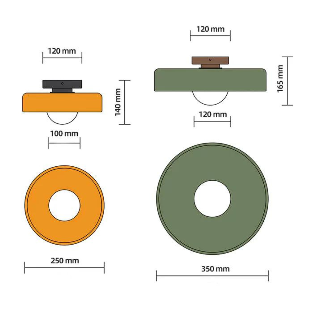 Round ceiling lamp with stylish functionality - LumiSphere | Karnz